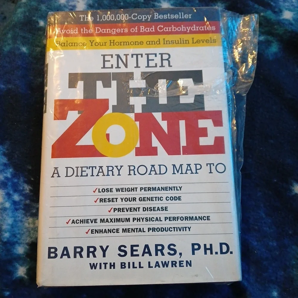 Enter The Zone:‎ A Dietary Road Map by Barry Sears 1995 First Edition Hardcover